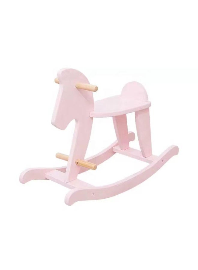 Pikkaboo Woody Buddy Rocking Horse - Pink - Image 1